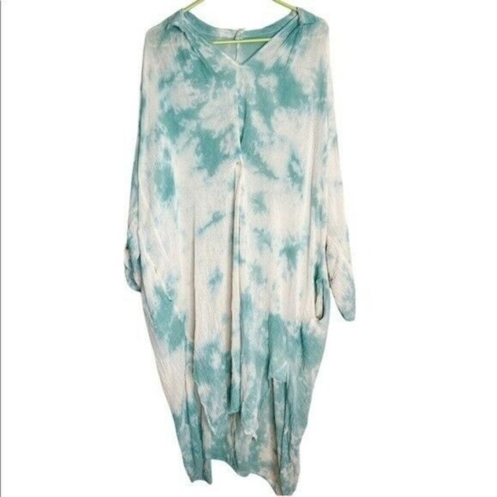 Soy Tu Custom Tie Dye Sheer Over Sized Top One Size